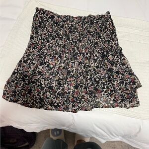 Black and pink floral skirt #y2k #girly